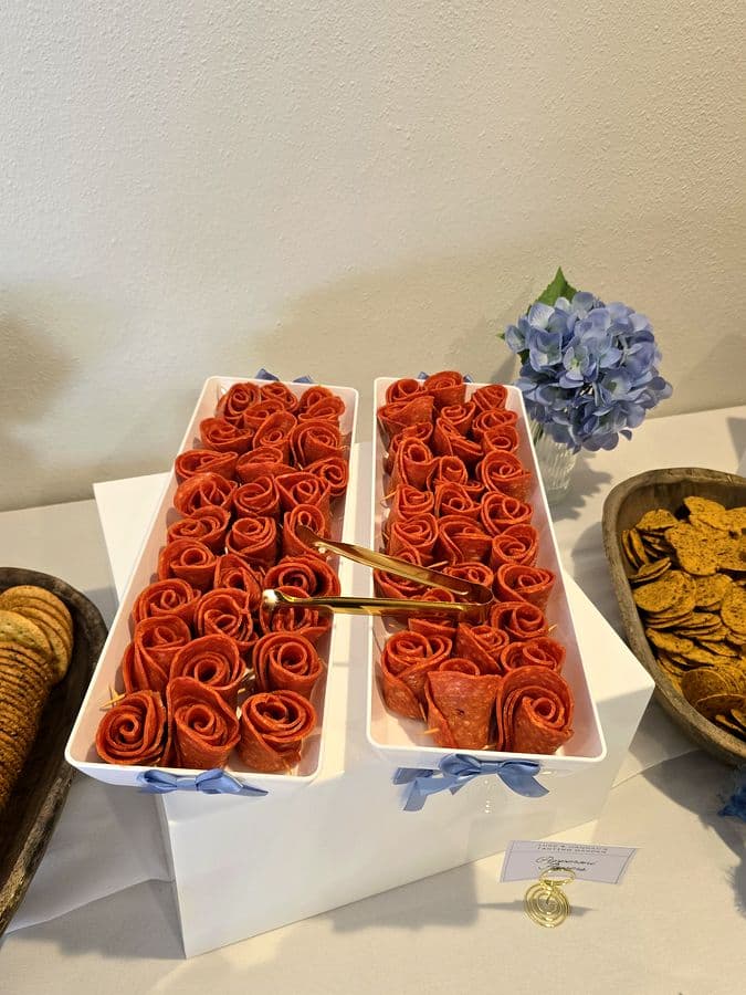 Pepperoni rose boxes